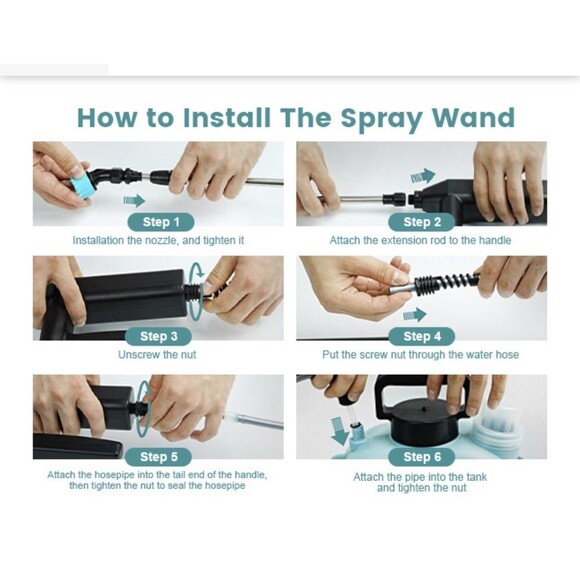 VAXMAY 2 Gallon Battery Powered Electric Sprayer with Adjustable Speed & Nozzles - Picture 15 of 16